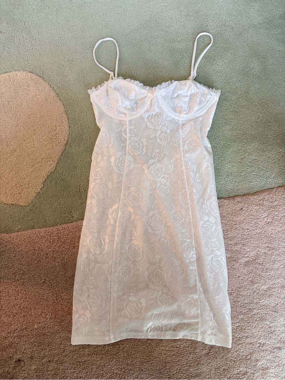 For Love And Lemons White Floral Lace Chemise